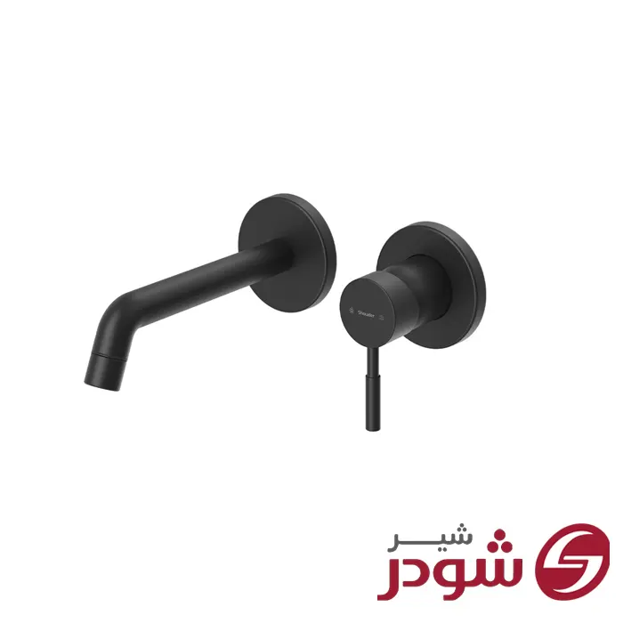شیر روشویی دو تکه توکار مدل مارینو مشکی شودر