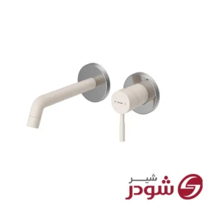 شیر روشویی دو تکه توکار مدل مارینو شیری کروم شودر