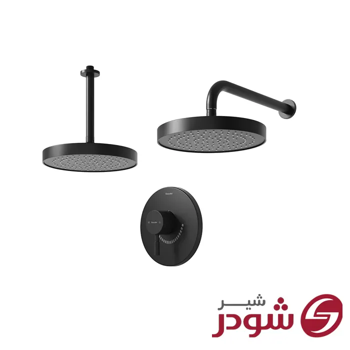 شیر حمام توکار تیپ 1 مدل مارینو مشکی شودر