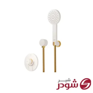 شیر حمام توکار تیپ 2 مدل مارینو شیری طلا شودر