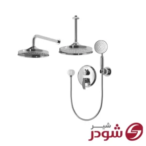 شیر حمام توکار تیپ 3 مدل گلوریس کروم شودر