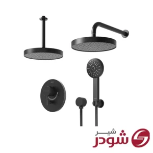 شیر حمام توکار تیپ 3 مدل مارینو مشکی شودر
