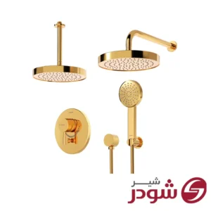شیر حمام توکار تیپ 3 مدل مارینو طلایی شودر