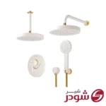 شیر حمام توکار تیپ 3 مدل مارینو شیری طلا شودر