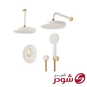 شیر حمام توکار تیپ 3 مدل مارینو شیری طلا شودر