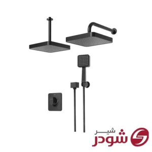 شیر حمام توکار تیپ 3 مدل تاین مشکی شودر