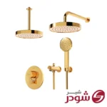 شیر حمام توکار تیپ 4 مدل مارینو طلایی شودر