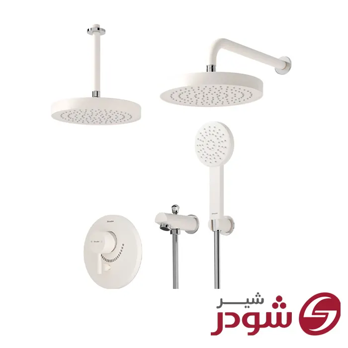 شیر حمام توکار تیپ 4 مدل مارینو شیری کروم شودر