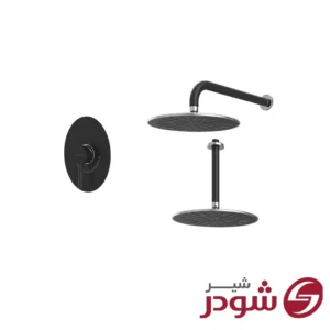 شیر حمام تیپ 1 توکار مدل روگن مشکی کروم شودر