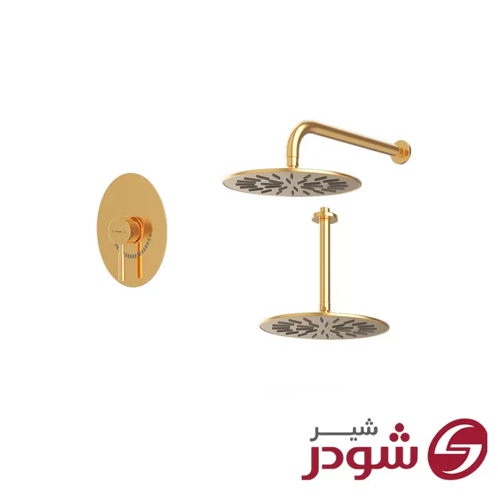 شیر حمام تیپ 1 توکار مدل روگن طلایی شودر