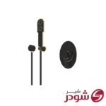 شیر حمام تیپ 2 توکار مدل روگن مشکی طلا شودر