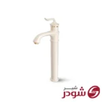 شیر روشویی پایه بلند مدل لوکا شیری طلا شودر
