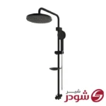 علم دوش حمام مدل دکو مشکی کروم شودر