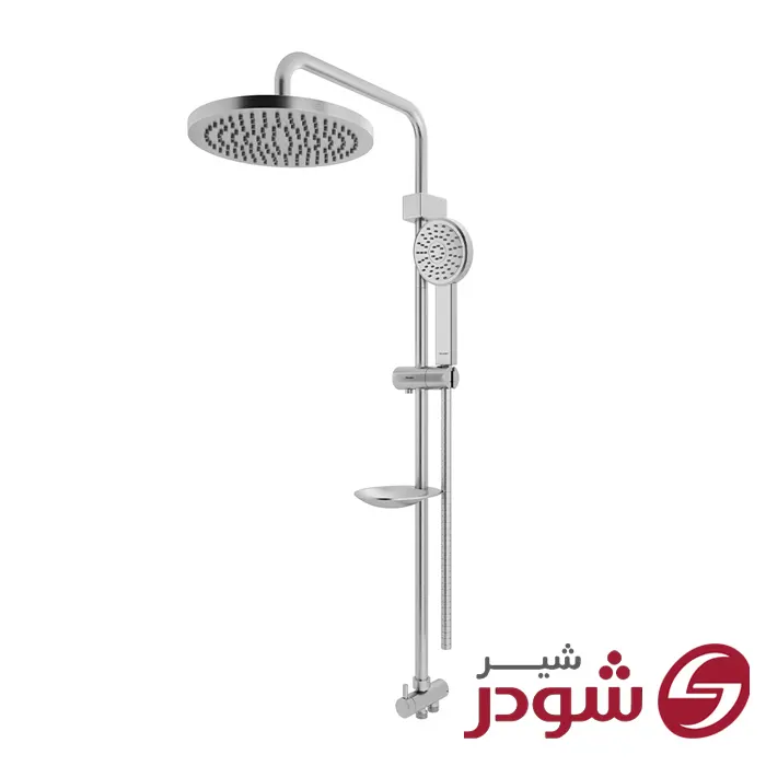 علم دوش حمام مدل دکو کروم مات شودر