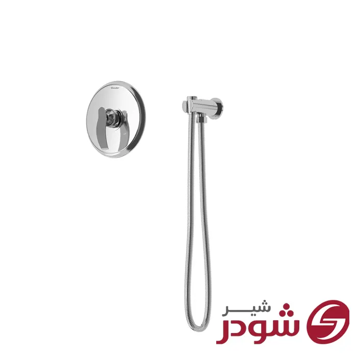 شیر توالت توکار مدل گلوریس کروم شودر