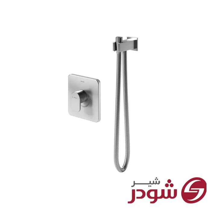 شیر توالت توکار مدل تاین کروم مات شودر