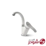 شیر روشویی زدرا مدل لرد سفید کروم شودر