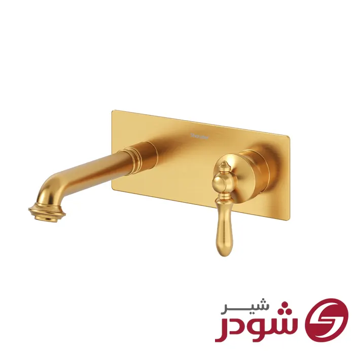 شیر روشویی یک تکه توکار مدل زیگموند طلامات شودر