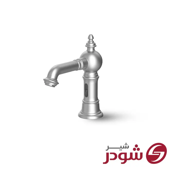شیر روشویی چشمی مدل بیزانس کروم مات شودر