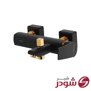 شیر حمام مدل یونیک پلاس مشکی طلا شودر