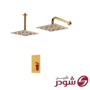 شیر حمام تیپ 1 توکار مدل رومرپلاس طلایی شودر