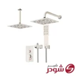 شیر حمام تیپ 4 توکار مدل رومرپلاس شیری کروم شودر