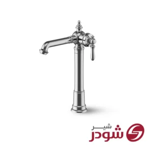 شیر روشویی پایه بلند مدل بیزانس کروم شودر