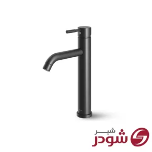 شیر روشویی پایه بلند مدل مارینو مشکی شودر