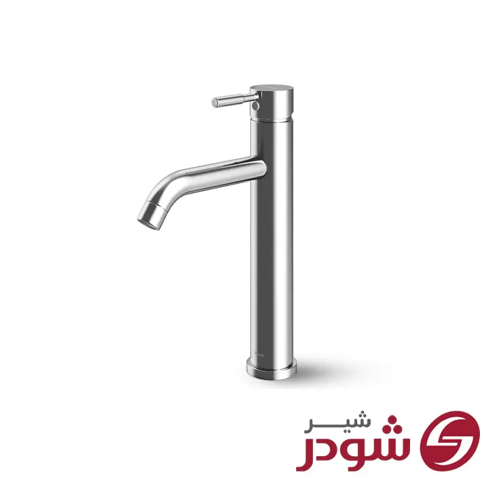 شیر روشویی پایه بلند مدل مارینو کروم شودر