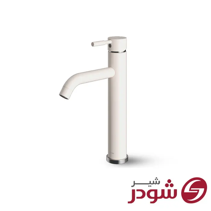شیر روشویی پایه بلند مدل مارینو شیری کروم شودر
