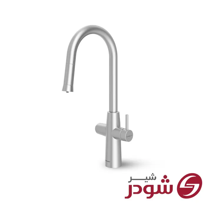شیر آشپزخانه تصفیه دار شاوری مدل دنیستر کروم مات شودر