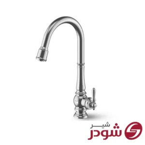 شیر آشپزخانه شاوری مدل بیزانس کروم شودر