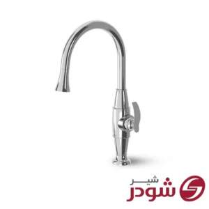 شیر آشپزخانه شاوری مدل گلوریس کروم شودر