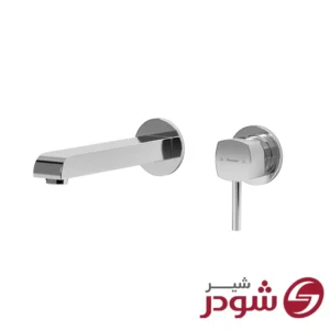 شیر روشویی دو تکه توکار مدل رومر کروم شودر