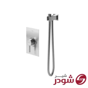شیر توالت توکار مدل رومر کروم مات شودر