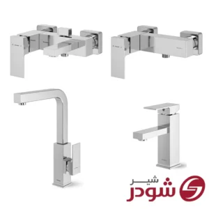 ست شیرآلات مدل اروپا کروم شودر