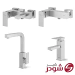 ست شیرآلات مدل اروپا کروم مات شودر