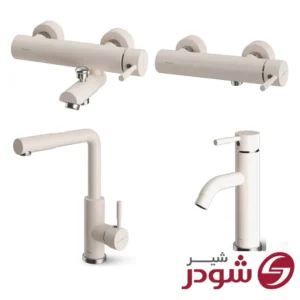 ست شیرآلات مدل مارینو شیری کروم شودر